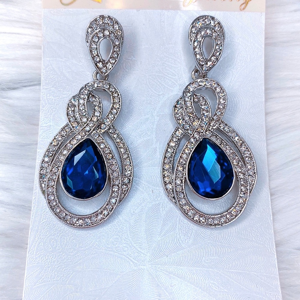 Blue stone earrings